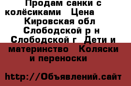 Продам санки с колёсиками › Цена ­ 500 - Кировская обл., Слободской р-н, Слободской г. Дети и материнство » Коляски и переноски   